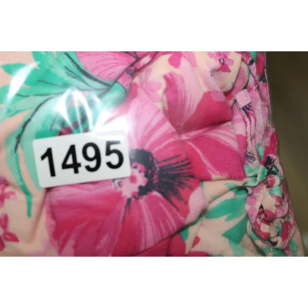 Crewcuts J.Crew Girls Pink Floral Smocked Sun Dress Adjustable Tie Straps Size 6